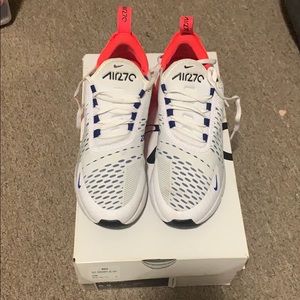 Nike Air Max 270 White, blue & hot pink